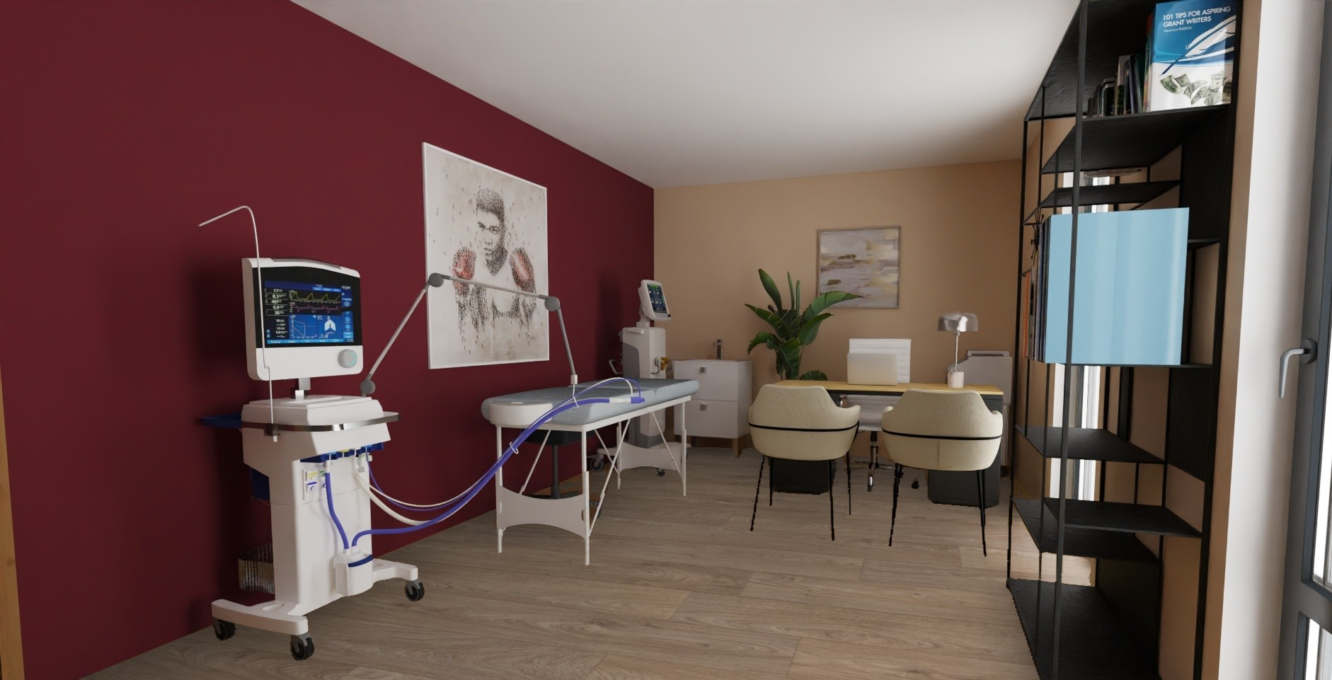 Simulation d'un cabinet médical au centre SANA